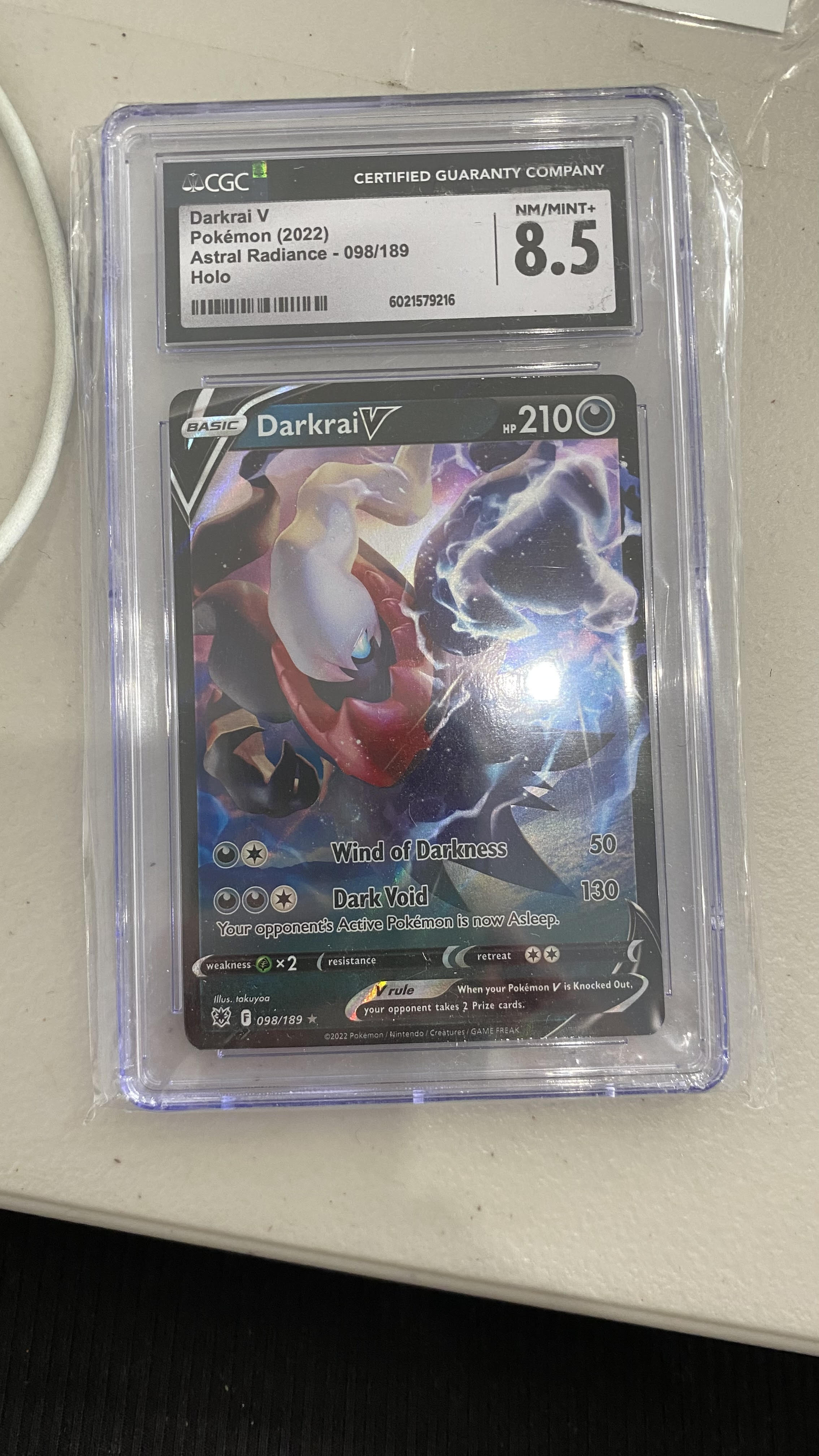 Image of CGC: Grade 8.5 - Darkrai V l- 098/189 - Astral Radiance